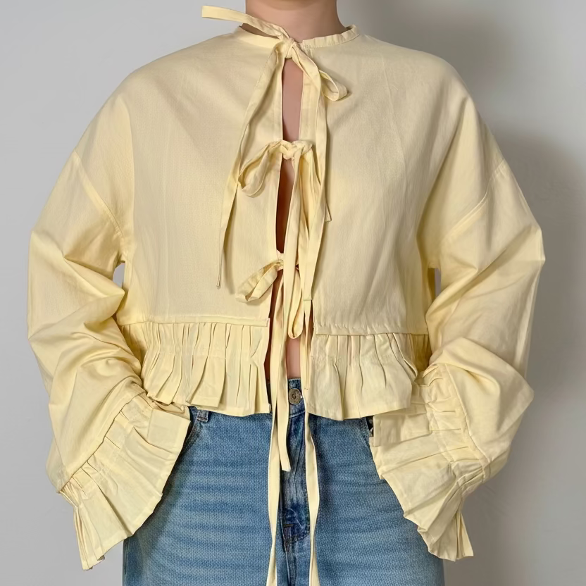 CHEMISIER PIERROT JAUNE